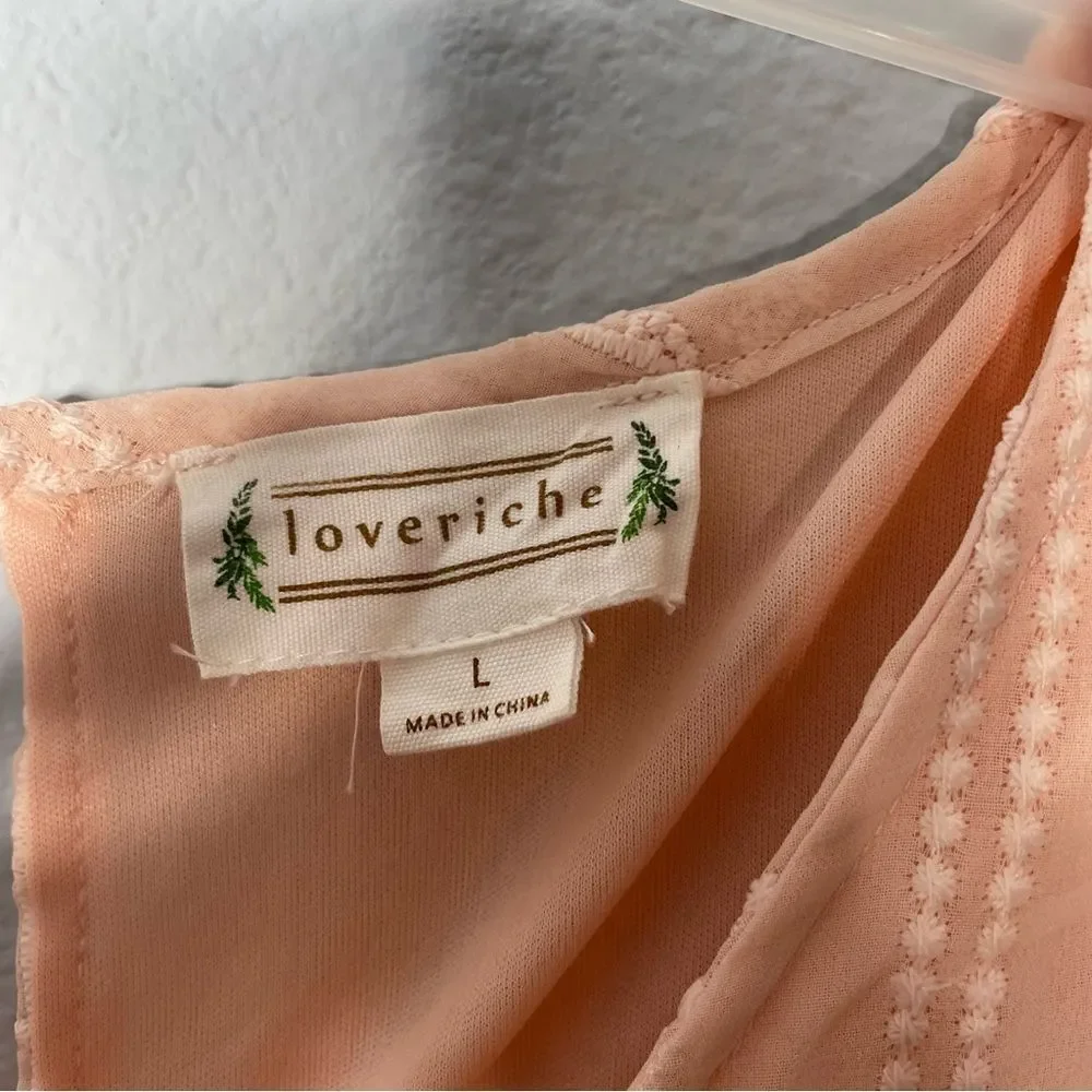 Women’s Love Riche Embroidered Ruffle Dress L - Picture 5 of 6